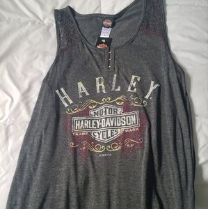 Women's Small Harley Davidson Gray Tank Top